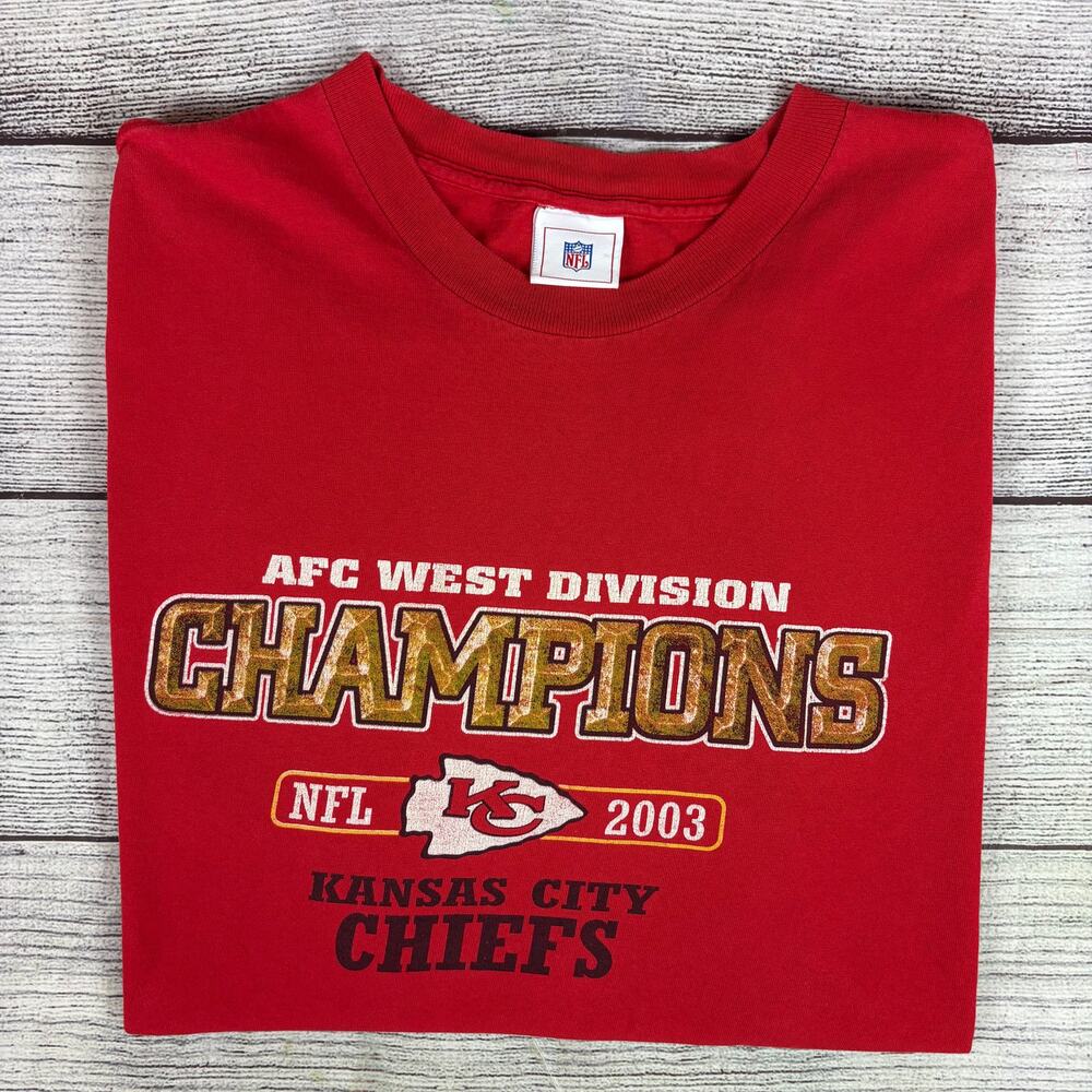 Vintage 2003 Kansas City Chiefs NFL AFC Division Champions T-shirt
